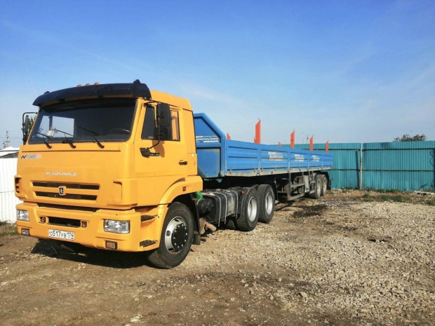 Услуги длинномера(шаланды) с конниками КАМАЗ 65116